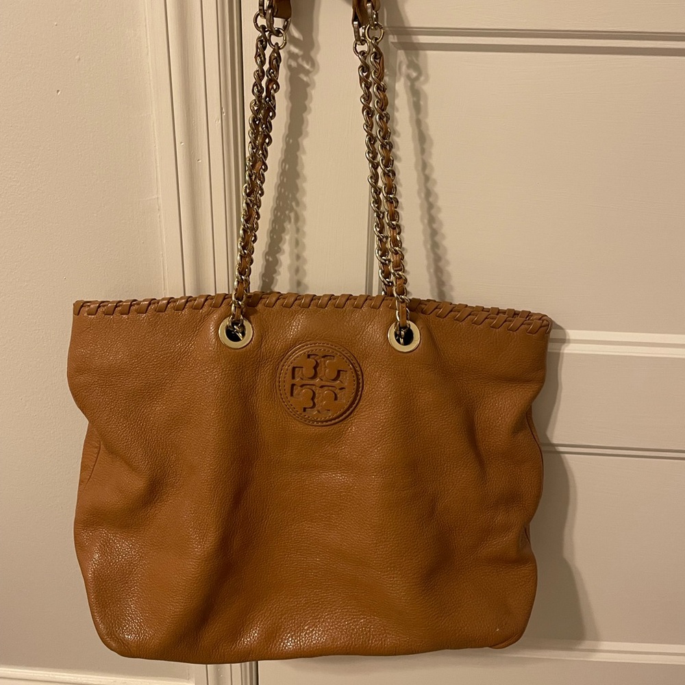 Tory Burch Marion Brown Chain Shoulder Bag